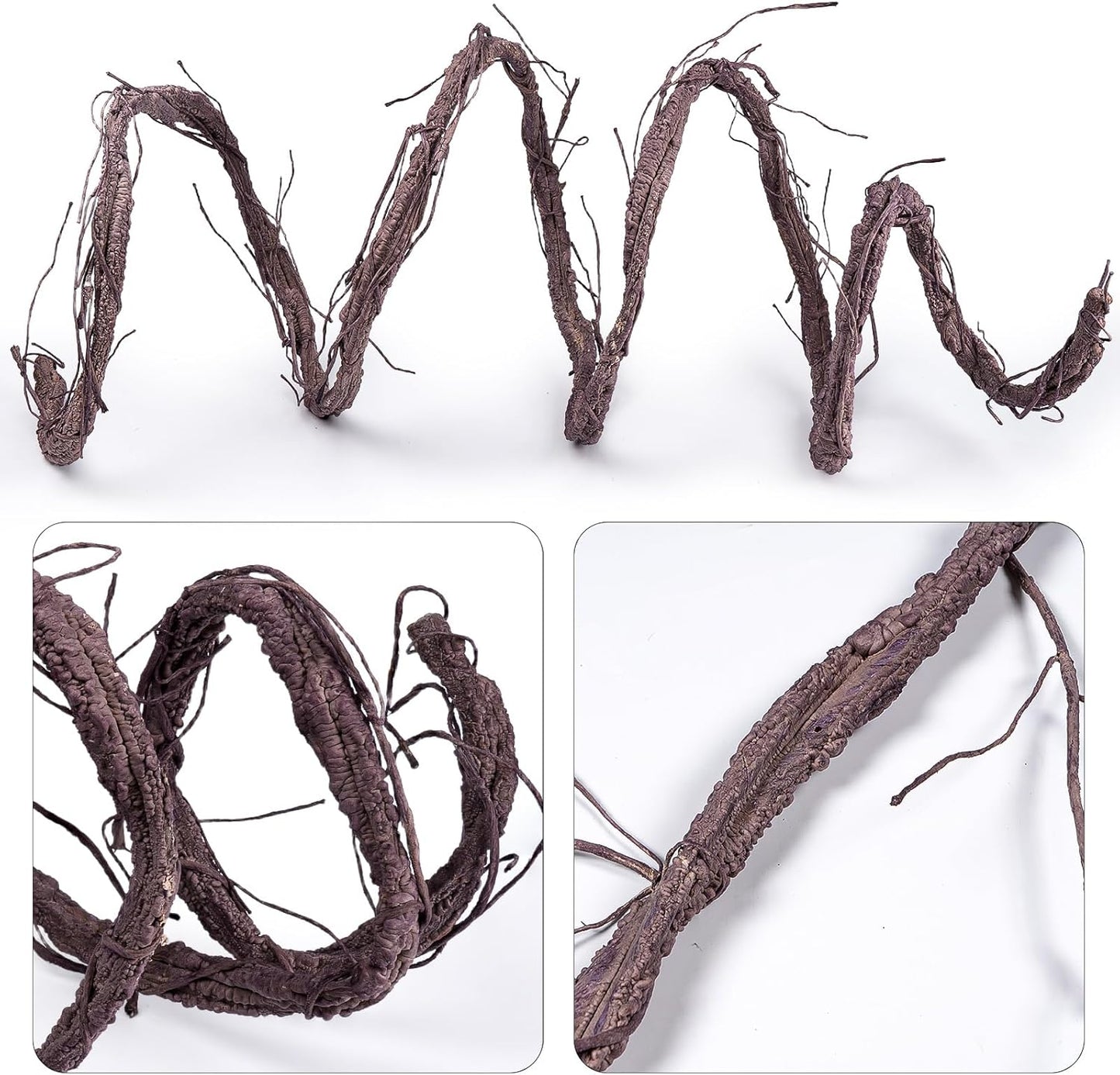 118 inch Bendable Artificial Green Tree Twigs Branches, Middle Size Wall Hanging Artificial Tree Branches, Fake Tree Twig Grape Vines for Fake Tree, Home Living and Outdoor Garde