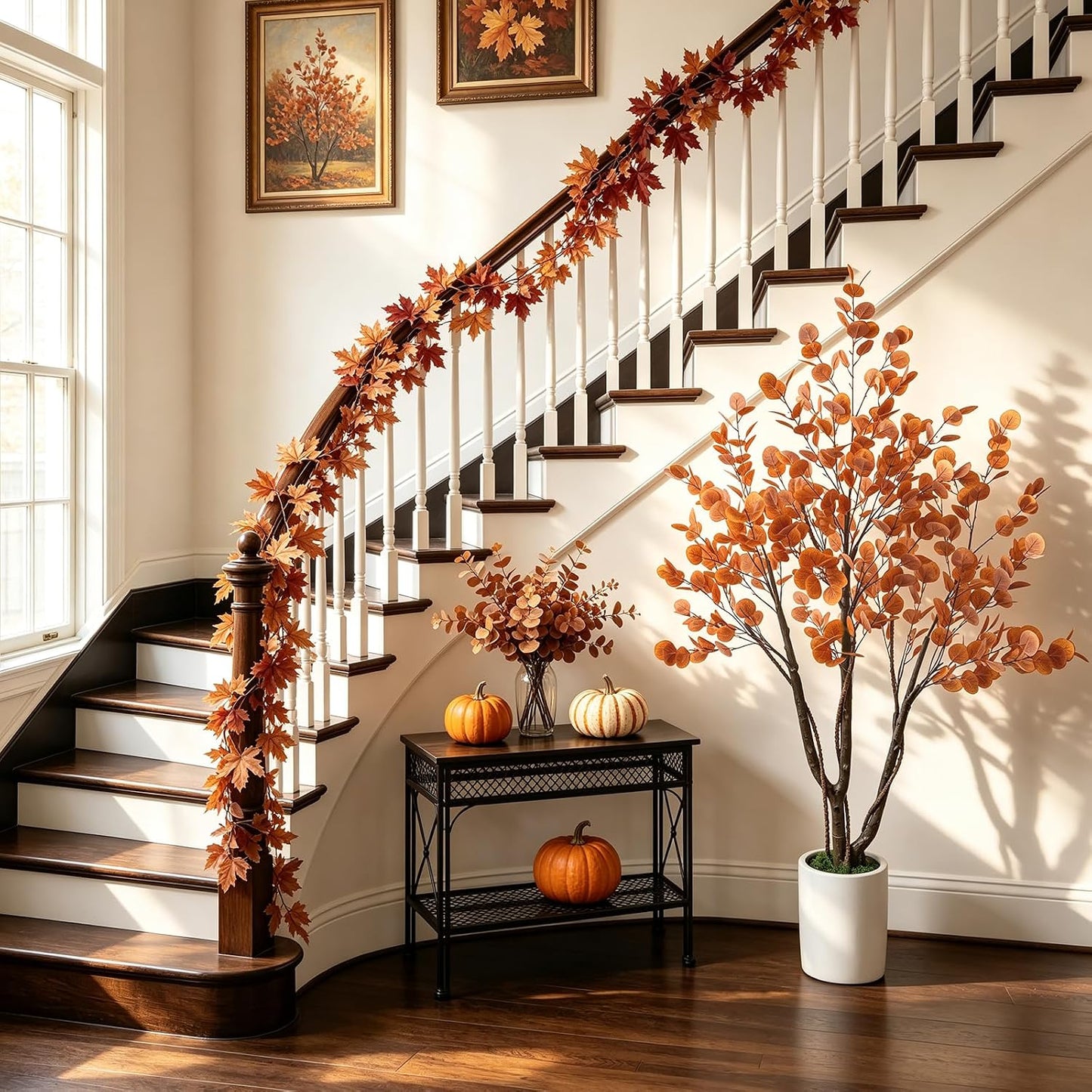 Artificial Cherry Blossom Tree 6FT, Pink Faux Floor Tree | Ball-Shaped Pot with Moss Topper, Lifelike Faux Tree for Home Office, Living Room, Bedroom, Doorway and Hallway Decor