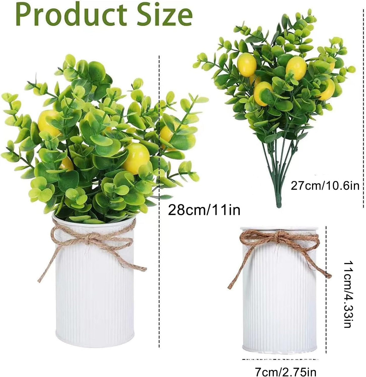 2Pcs Foam Fake Plants, Cute Potted Plants, Bonsai Tree Artificial Plants with Iron Pot, Fake Decorative Fruit Plant for Office Home Living Room Table Desk(Peach)