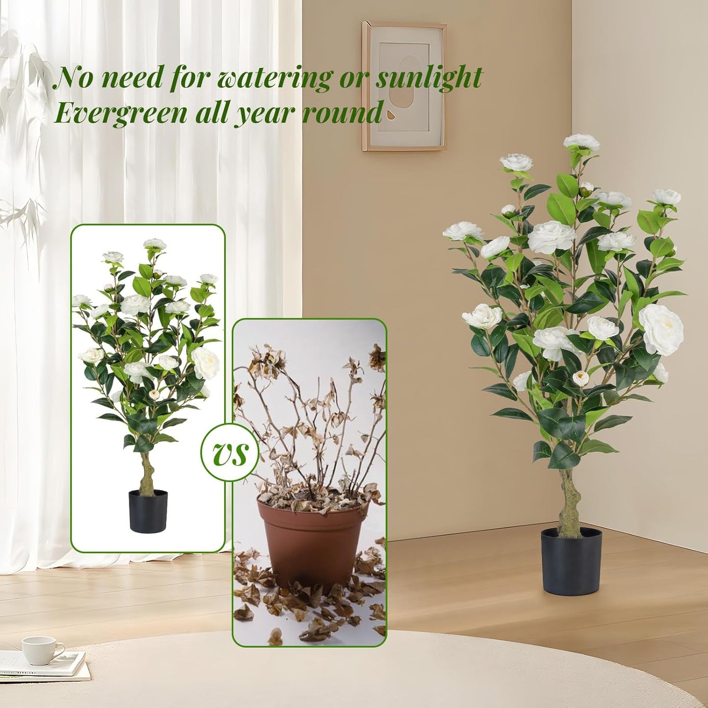 Artificial Bonsai Plant, Large Faux Juniper Plants 20 inch, Faux Potted Pine Plants Indoor Decor for Office Desk Home Table, Greenery Desktop Bonsai Tree for Room Decorations, Tall 20"