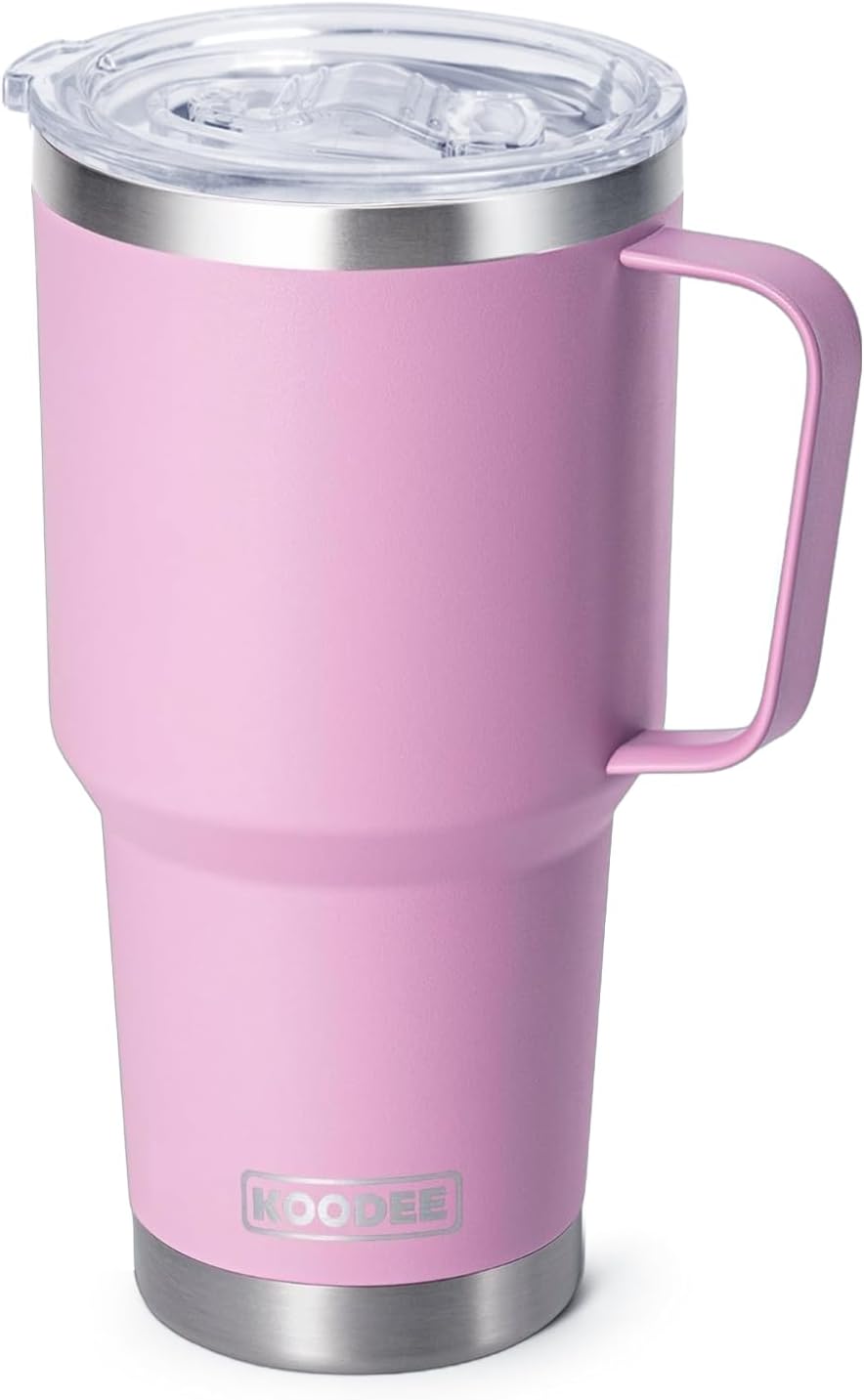 20 oz Skinny Tumbler - Stainless Steel Double Wall Insulated Slim Water Cup With Straw and Lids (Yellow)