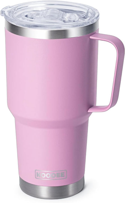 20 oz Skinny Tumbler - Stainless Steel Double Wall Insulated Slim Water Cup With Straw and Lids (Yellow)