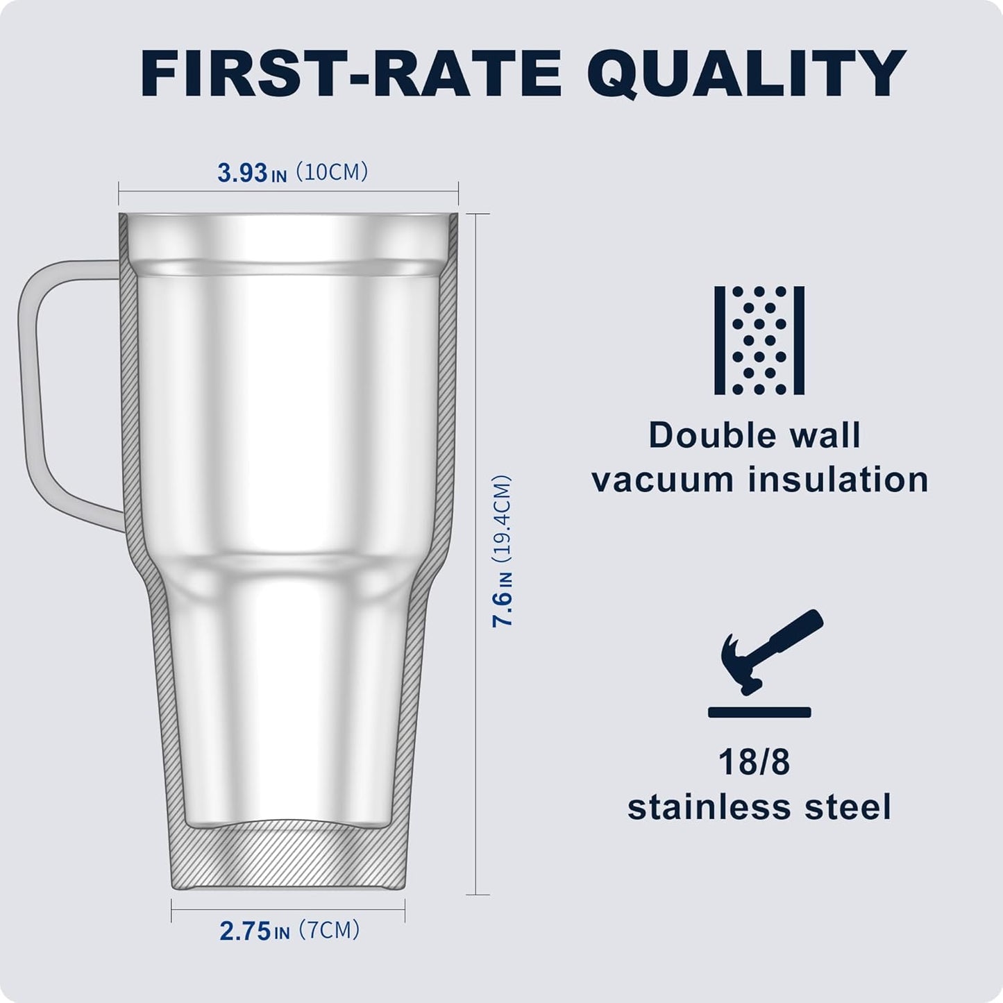 20 oz Skinny Tumbler - Stainless Steel Double Wall Insulated Slim Water Cup With Straw and Lids (Yellow)