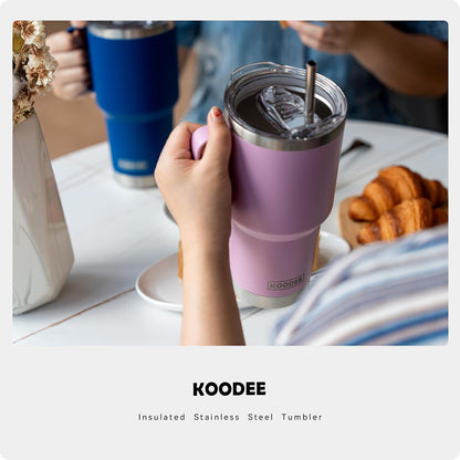 20 oz Skinny Tumbler - Stainless Steel Double Wall Insulated Slim Water Cup With Straw and Lids (Yellow)