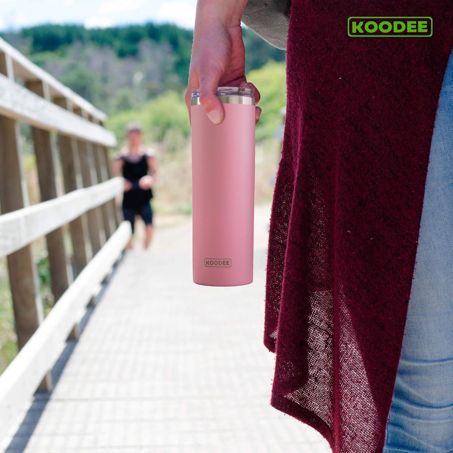 20 oz Skinny Tumbler - Stainless Steel Double Wall Insulated Slim Water Cup With Straw and Lids (Yellow)