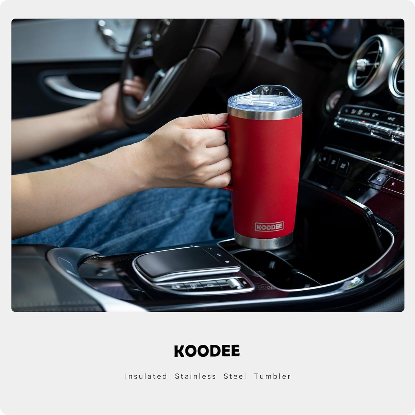 20 oz Skinny Tumbler - Stainless Steel Double Wall Insulated Slim Water Cup With Straw and Lids (Yellow)