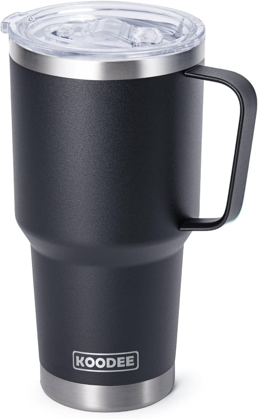 20 oz Skinny Tumbler - Stainless Steel Double Wall Insulated Slim Water Cup With Straw and Lids (Yellow)