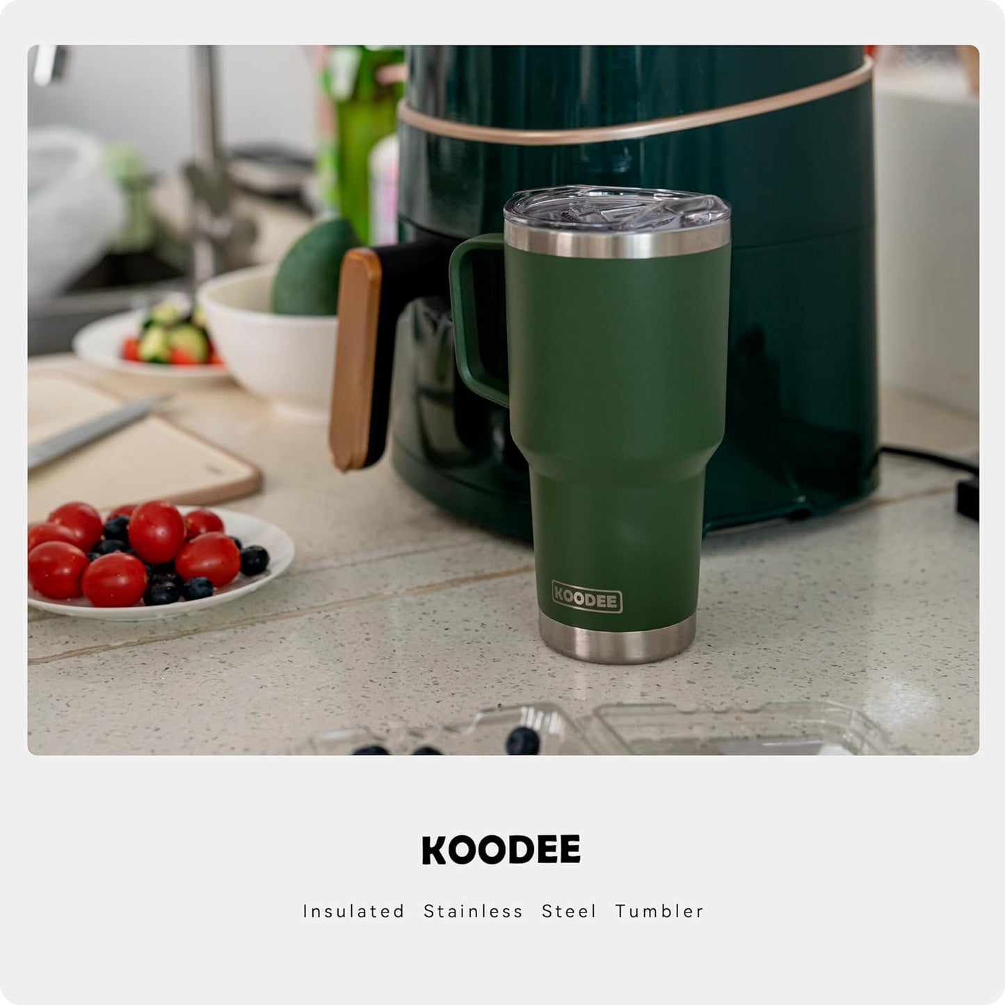 20 oz Skinny Tumbler - Stainless Steel Double Wall Insulated Slim Water Cup With Straw and Lids (Yellow)