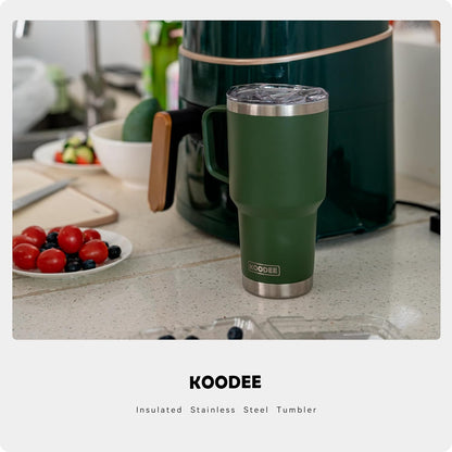20 oz Skinny Tumbler - Stainless Steel Double Wall Insulated Slim Water Cup With Straw and Lids (Yellow)