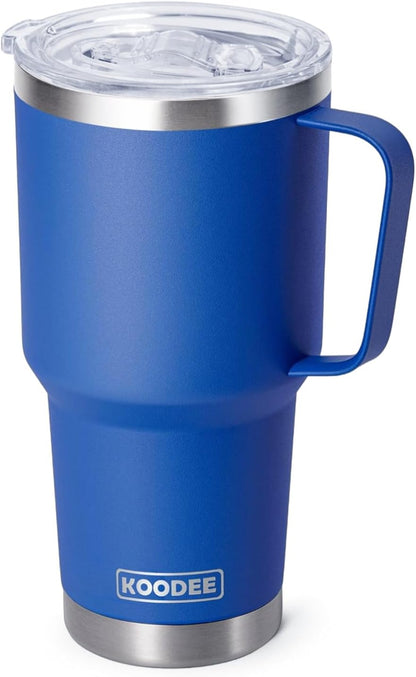 20 oz Skinny Tumbler - Stainless Steel Double Wall Insulated Slim Water Cup With Straw and Lids (Yellow)