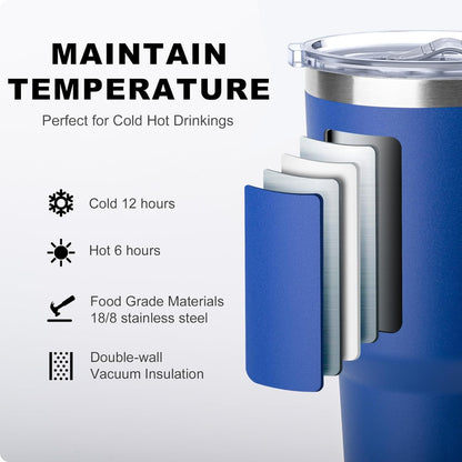 20 oz Skinny Tumbler - Stainless Steel Double Wall Insulated Slim Water Cup With Straw and Lids (Yellow)