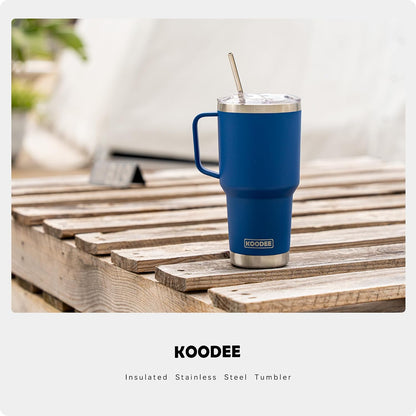 20 oz Skinny Tumbler - Stainless Steel Double Wall Insulated Slim Water Cup With Straw and Lids (Yellow)