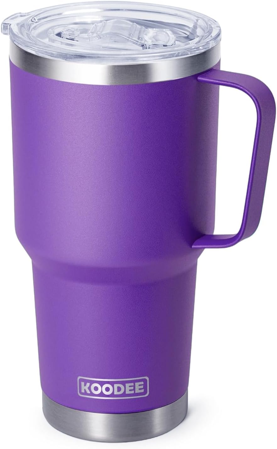 20 oz Skinny Tumbler - Stainless Steel Double Wall Insulated Slim Water Cup With Straw and Lids (Yellow)