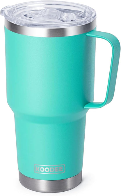 20 oz Skinny Tumbler - Stainless Steel Double Wall Insulated Slim Water Cup With Straw and Lids (Yellow)