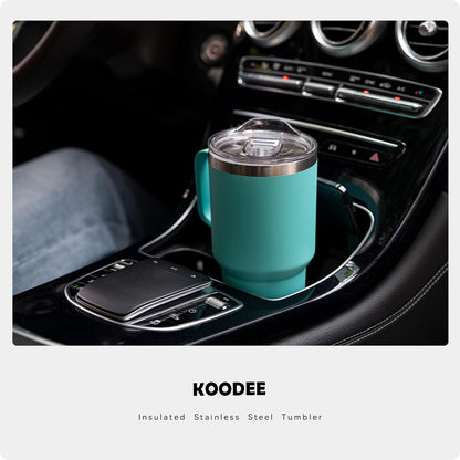 20 oz Skinny Tumbler - Stainless Steel Double Wall Insulated Slim Water Cup With Straw and Lids (Yellow)