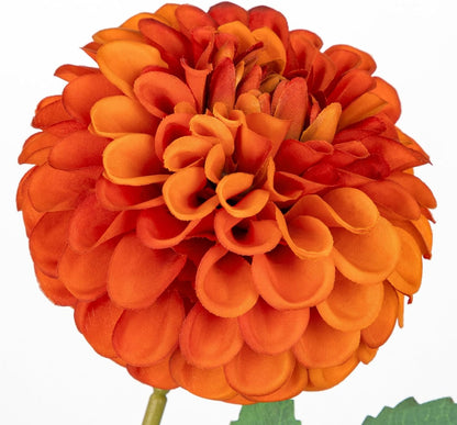 5PCS Artificial Dahlia Flowers Large 21.2" Fake Silk Flowers Pink Real Looking Dahlia with Long Stems for DIY Wedding Bouquets Centerpieces Arrangements Bridal Shower Party Home Decorations