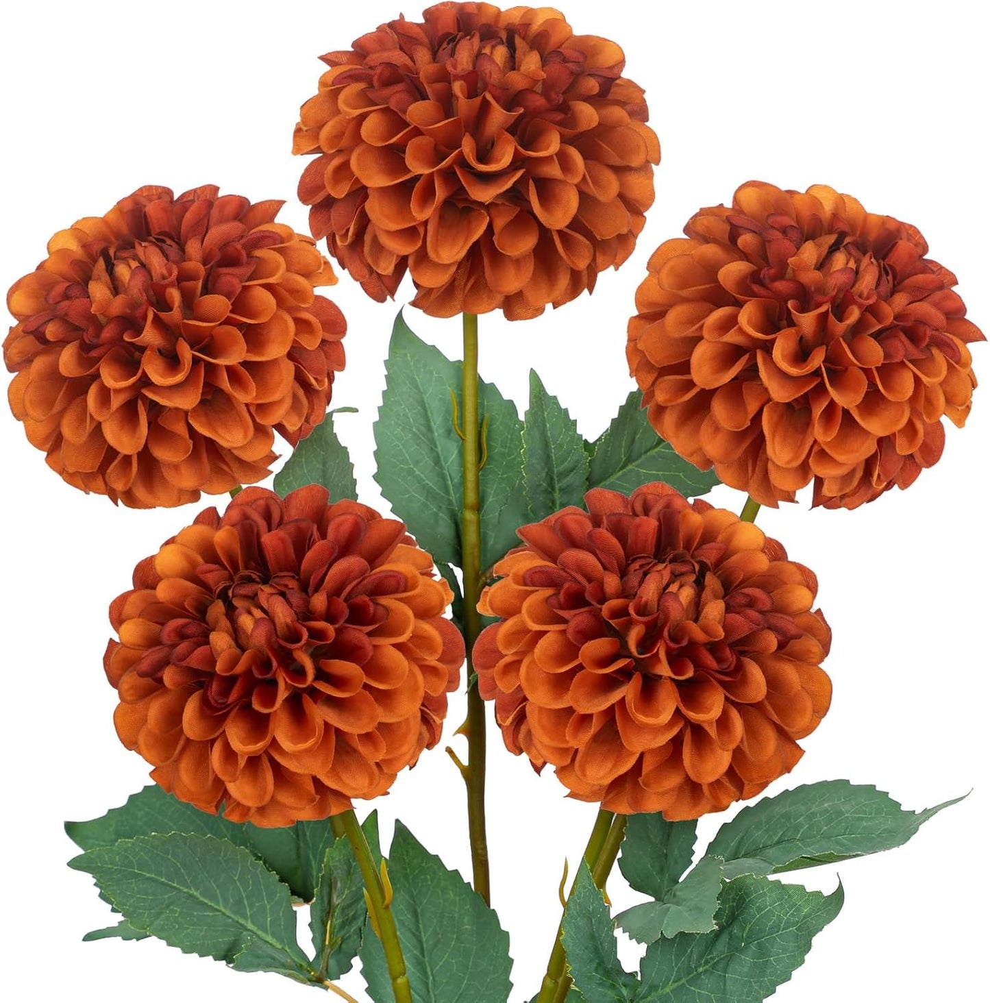 5PCS Artificial Dahlia Flowers Large 21.2" Fake Silk Flowers Pink Real Looking Dahlia with Long Stems for DIY Wedding Bouquets Centerpieces Arrangements Bridal Shower Party Home Decorations