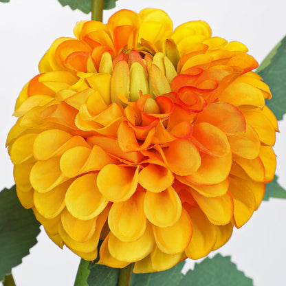 5PCS Artificial Dahlia Flowers Large 21.2" Fake Silk Flowers Pink Real Looking Dahlia with Long Stems for DIY Wedding Bouquets Centerpieces Arrangements Bridal Shower Party Home Decorations