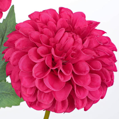 5PCS Artificial Dahlia Flowers Large 21.2" Fake Silk Flowers Pink Real Looking Dahlia with Long Stems for DIY Wedding Bouquets Centerpieces Arrangements Bridal Shower Party Home Decorations