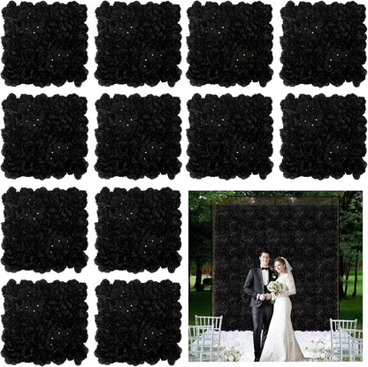 3D Flower Wall Backdrop, 15x15 Inch Pink & White Panels
