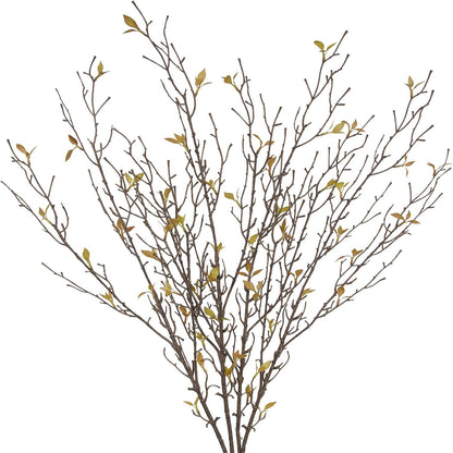 4 Pcs Faux Greenery Branches Fall Fake Twigs and Branches for Vases 31.5 Inch Brown Artificial Greenery Stems for Vase Filler Autumn Home Centerpiece Wedding Decor