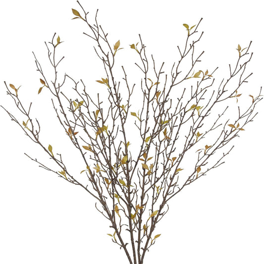 4 Pcs Faux Greenery Branches Fall Fake Twigs and Branches for Vases 31.5 Inch Brown Artificial Greenery Stems for Vase Filler Autumn Home Centerpiece Wedding Decor