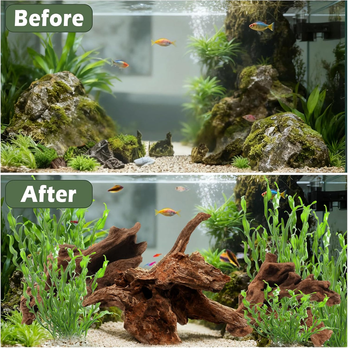 3PCS 8" Natural Driftwood Each Unique for Aquarium & Reptile Tank Decor