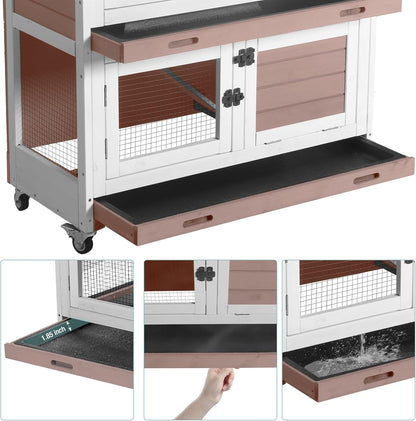 Rabbit Playpen，Small Animal Cage with Waterproof Mat, 48" L*48" W*24" H Metal Hedgehog with Door, C&C Cage for Guinea Pigs, Bunny, Hedgehogs, Chinchillas(Playpen Only)