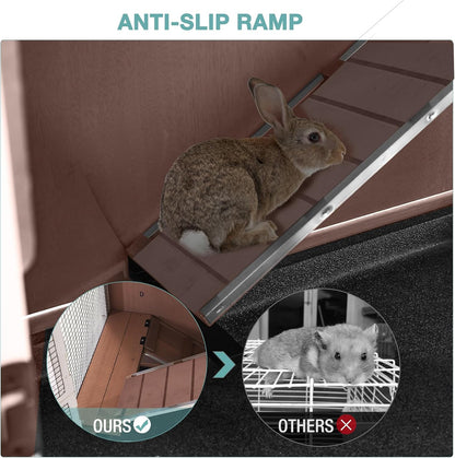 Rabbit Playpen，Small Animal Cage with Waterproof Mat, 48" L*48" W*24" H Metal Hedgehog with Door, C&C Cage for Guinea Pigs, Bunny, Hedgehogs, Chinchillas(Playpen Only)