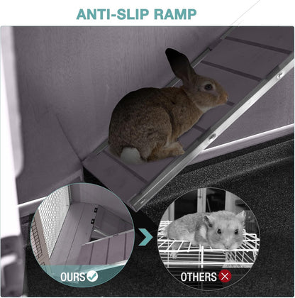 Rabbit Playpen，Small Animal Cage with Waterproof Mat, 48" L*48" W*24" H Metal Hedgehog with Door, C&C Cage for Guinea Pigs, Bunny, Hedgehogs, Chinchillas(Playpen Only)