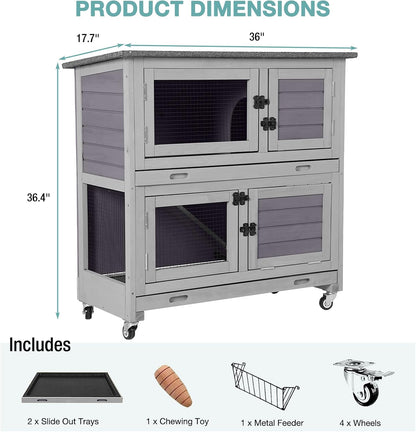 Rabbit Playpen，Small Animal Cage with Waterproof Mat, 48" L*48" W*24" H Metal Hedgehog with Door, C&C Cage for Guinea Pigs, Bunny, Hedgehogs, Chinchillas(Playpen Only)