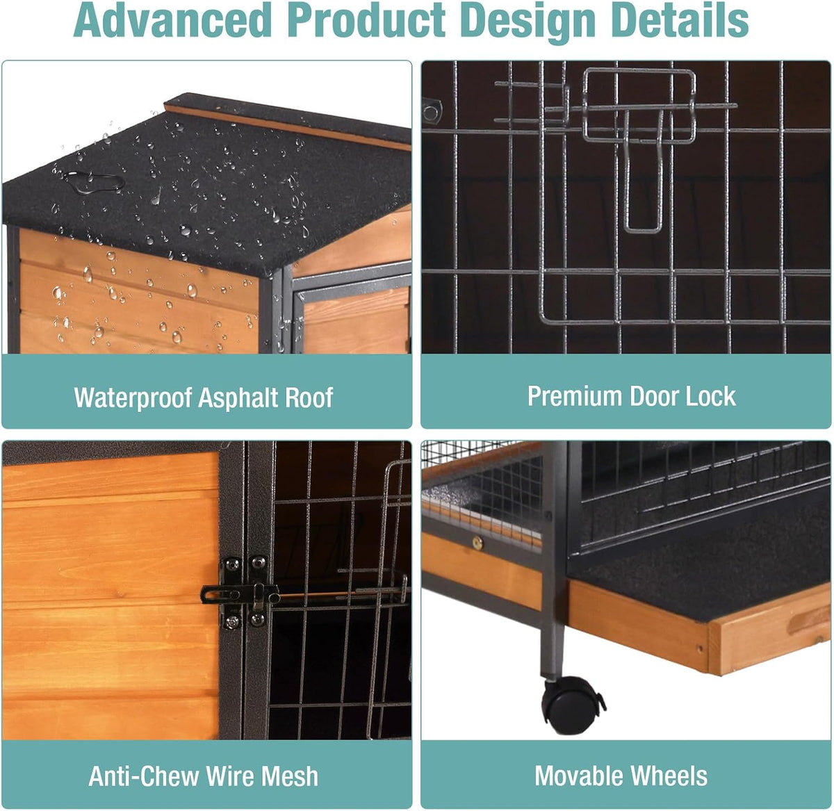 Rabbit Playpen，Small Animal Cage with Waterproof Mat, 48" L*48" W*24" H Metal Hedgehog with Door, C&C Cage for Guinea Pigs, Bunny, Hedgehogs, Chinchillas(Playpen Only)