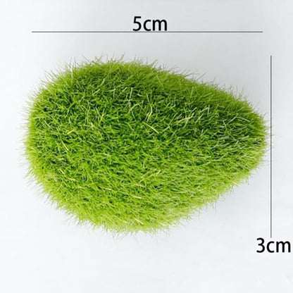 30 Pcs Artificial Moss Rocks 3 Size Green Moss Covered Stones Fake Moss Decor Decorative Moss Balls for Fairy Gardens Floral Arrangements Craft