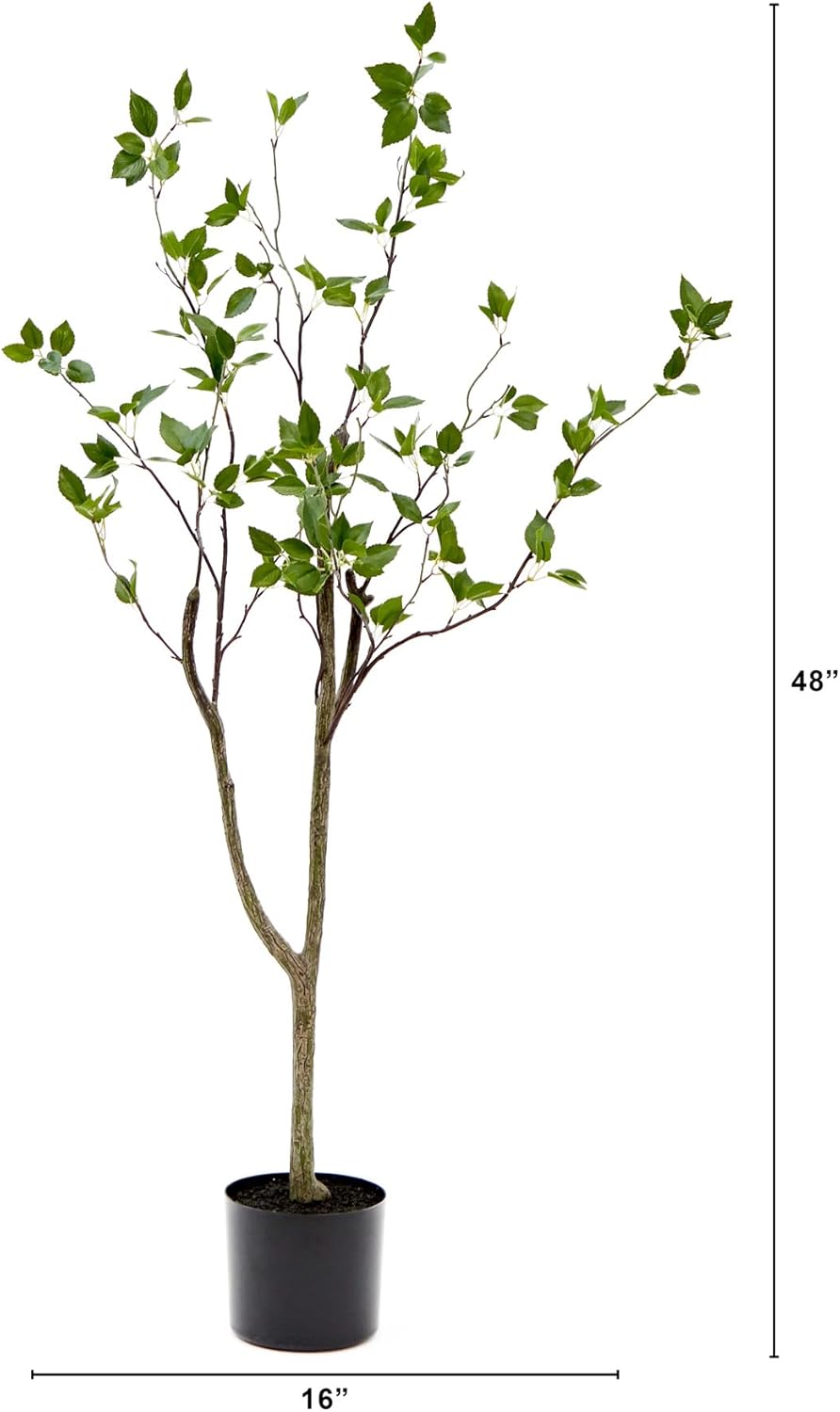 5 ft Minimalist Citrus Artificial Tree with Nursery Pot | Bendable Branches, Lifelike Foliage, Realistic Multi-Tonal Trunk, Stable Nursery Planter, Ideal for Compact Spaces