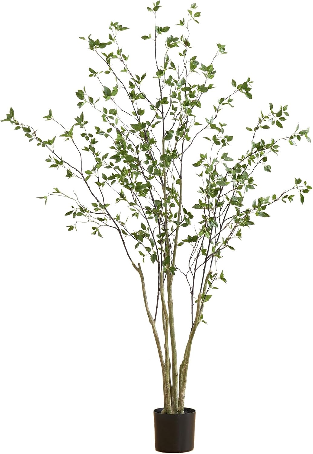 5 ft Minimalist Citrus Artificial Tree with Nursery Pot | Bendable Branches, Lifelike Foliage, Realistic Multi-Tonal Trunk, Stable Nursery Planter, Ideal for Compact Spaces