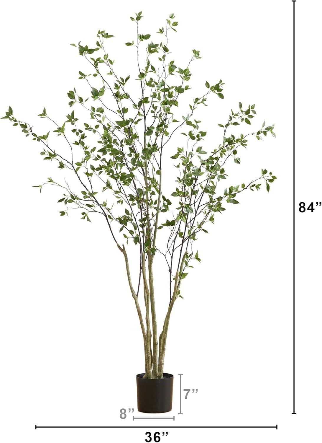 5 ft Minimalist Citrus Artificial Tree with Nursery Pot | Bendable Branches, Lifelike Foliage, Realistic Multi-Tonal Trunk, Stable Nursery Planter, Ideal for Compact Spaces