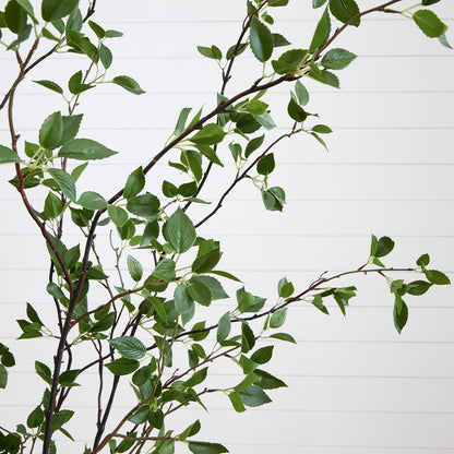 5 ft Minimalist Citrus Artificial Tree with Nursery Pot | Bendable Branches, Lifelike Foliage, Realistic Multi-Tonal Trunk, Stable Nursery Planter, Ideal for Compact Spaces