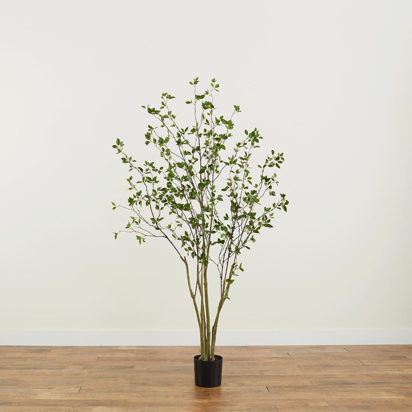 5 ft Minimalist Citrus Artificial Tree with Nursery Pot | Bendable Branches, Lifelike Foliage, Realistic Multi-Tonal Trunk, Stable Nursery Planter, Ideal for Compact Spaces