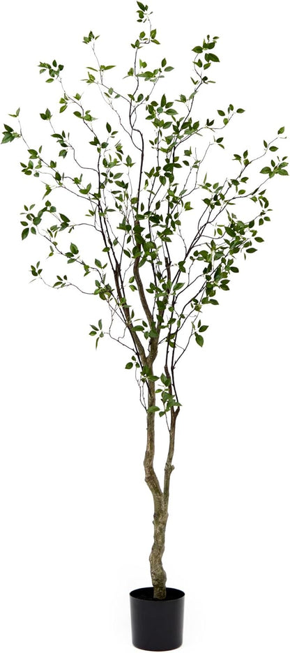 5 ft Minimalist Citrus Artificial Tree with Nursery Pot | Bendable Branches, Lifelike Foliage, Realistic Multi-Tonal Trunk, Stable Nursery Planter, Ideal for Compact Spaces