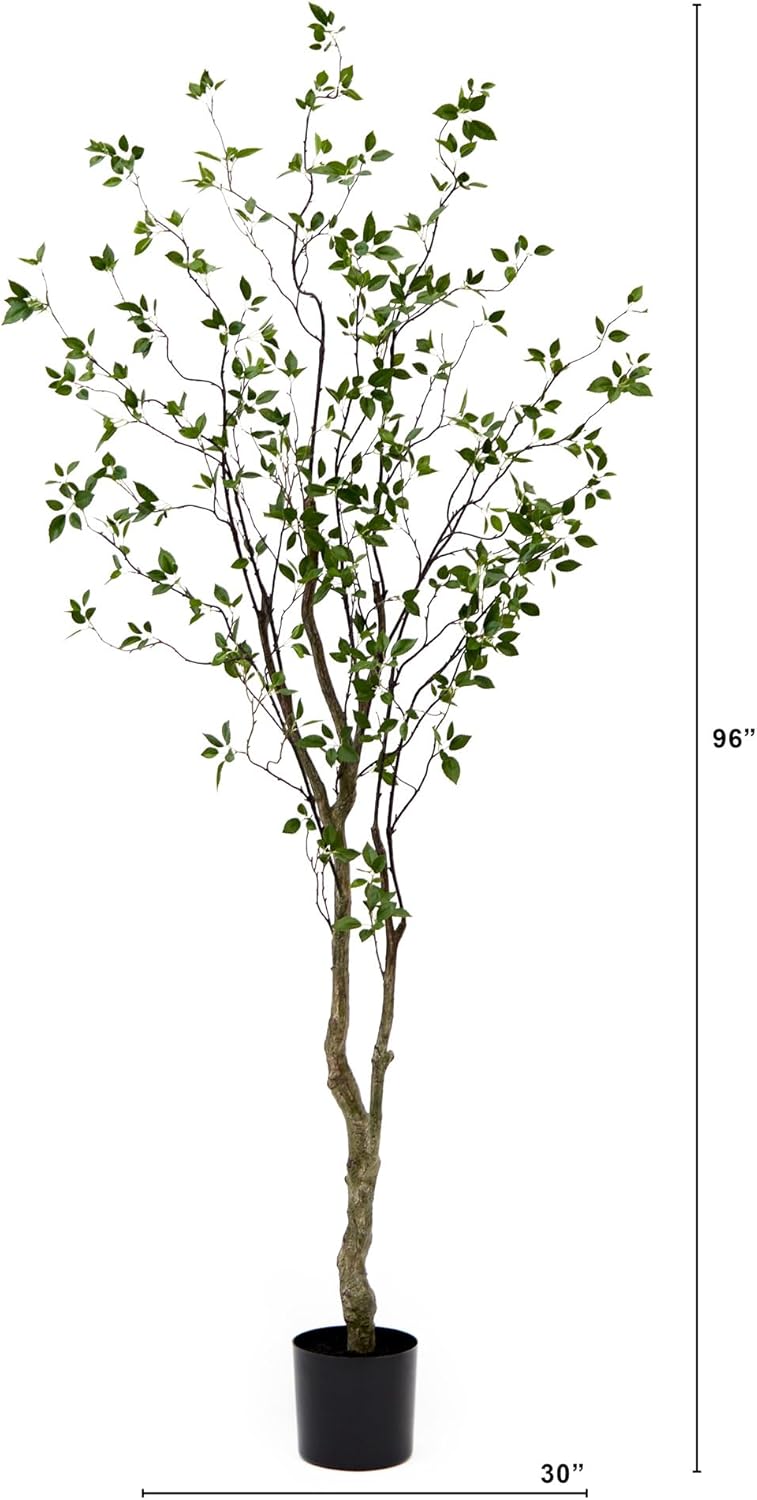 5 ft Minimalist Citrus Artificial Tree with Nursery Pot | Bendable Branches, Lifelike Foliage, Realistic Multi-Tonal Trunk, Stable Nursery Planter, Ideal for Compact Spaces