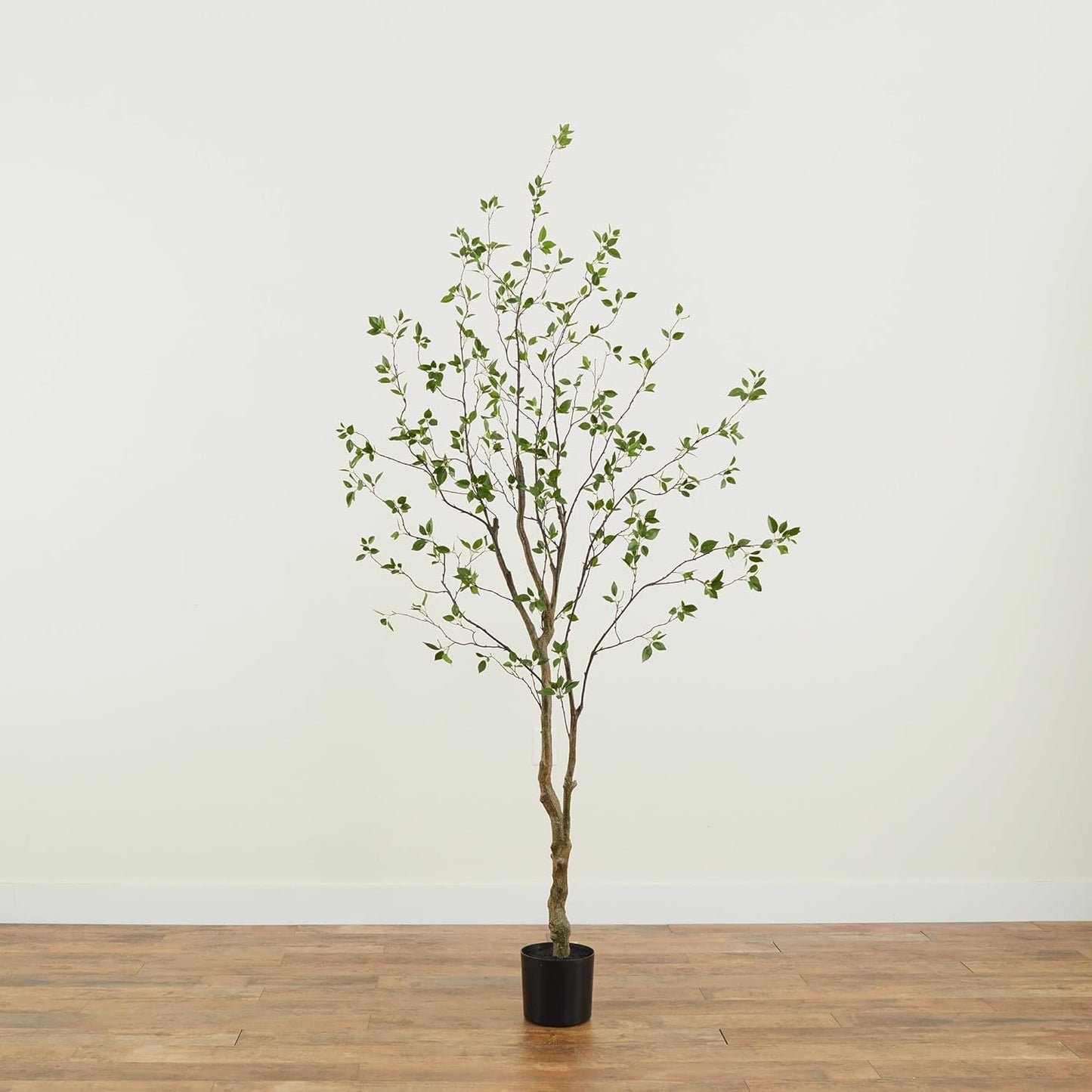 5 ft Minimalist Citrus Artificial Tree with Nursery Pot | Bendable Branches, Lifelike Foliage, Realistic Multi-Tonal Trunk, Stable Nursery Planter, Ideal for Compact Spaces