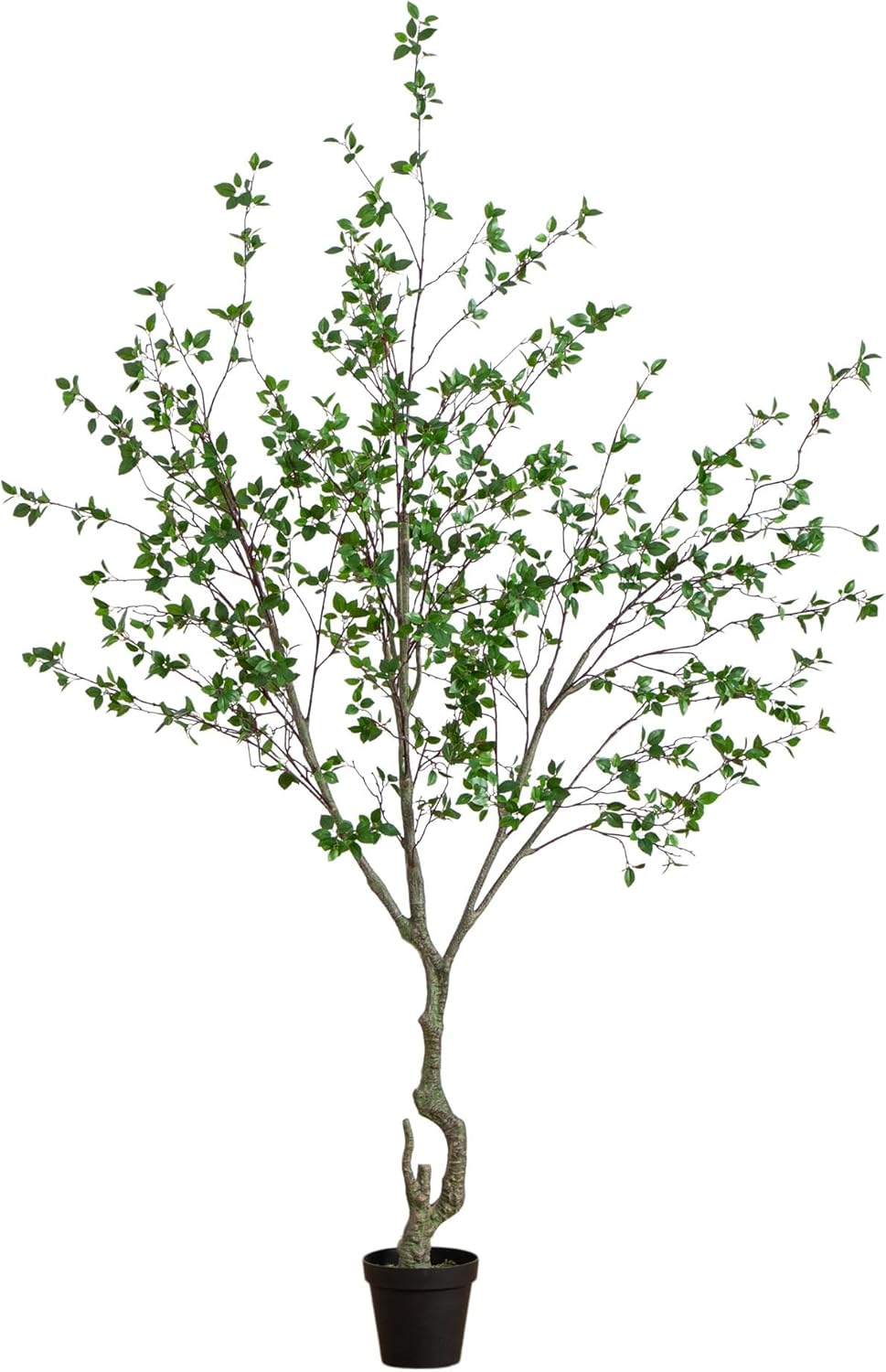 5 ft Minimalist Citrus Artificial Tree with Nursery Pot | Bendable Branches, Lifelike Foliage, Realistic Multi-Tonal Trunk, Stable Nursery Planter, Ideal for Compact Spaces