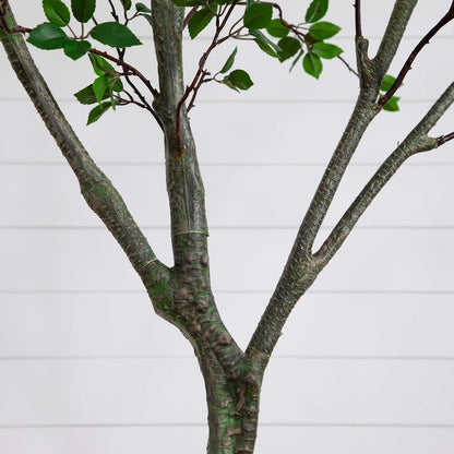 5 ft Minimalist Citrus Artificial Tree with Nursery Pot | Bendable Branches, Lifelike Foliage, Realistic Multi-Tonal Trunk, Stable Nursery Planter, Ideal for Compact Spaces