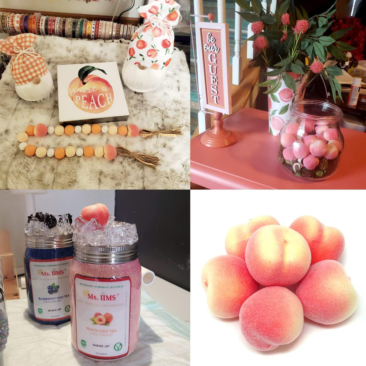 20PCS Mini Lifelike Artificial Peach Realistic Fake Fruit Peach Simulation Fruit Model Props for Home, Garden, Display Cabinet, Photography, Christmas, Harvest Festival Decoration