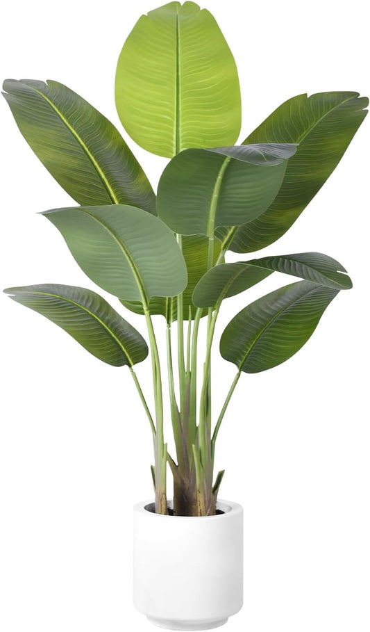 9ft Artificial Phoenix Palm Tree Tall Artificial Palm Trees with 21 Adjustable Leaves,Faux Phoenix Palm Plants for Outside Patio Pool Home Office Living Room Yard (2Pcs, 9ft)