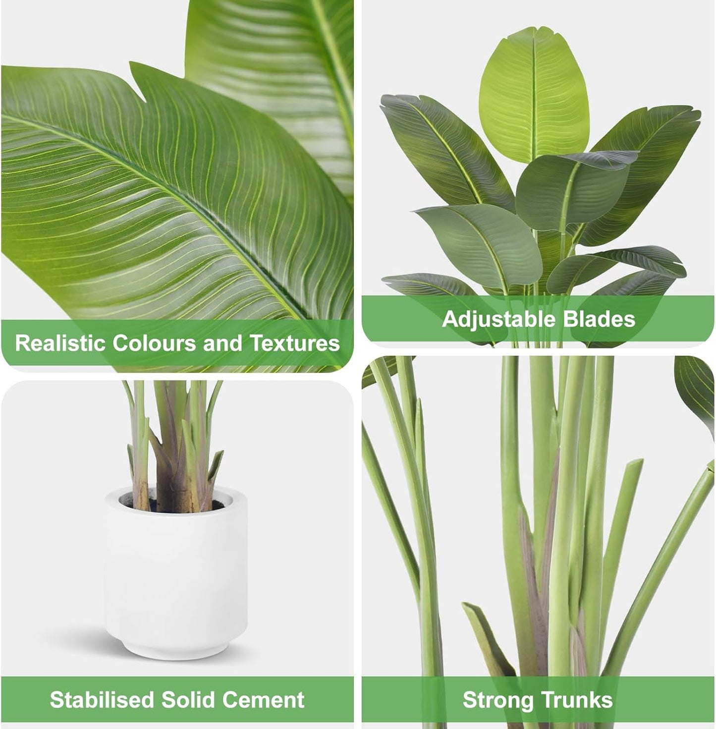 9ft Artificial Phoenix Palm Tree Tall Artificial Palm Trees with 21 Adjustable Leaves,Faux Phoenix Palm Plants for Outside Patio Pool Home Office Living Room Yard (2Pcs, 9ft)