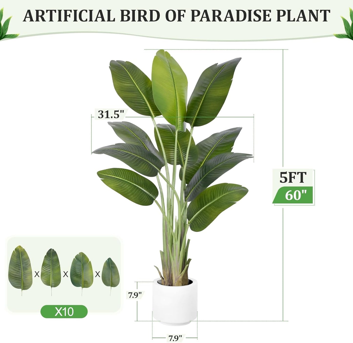 9ft Artificial Phoenix Palm Tree Tall Artificial Palm Trees with 21 Adjustable Leaves,Faux Phoenix Palm Plants for Outside Patio Pool Home Office Living Room Yard (2Pcs, 9ft)