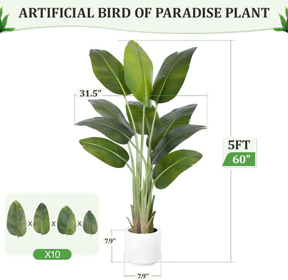 9ft Artificial Phoenix Palm Tree Tall Artificial Palm Trees with 21 Adjustable Leaves,Faux Phoenix Palm Plants for Outside Patio Pool Home Office Living Room Yard (2Pcs, 9ft)