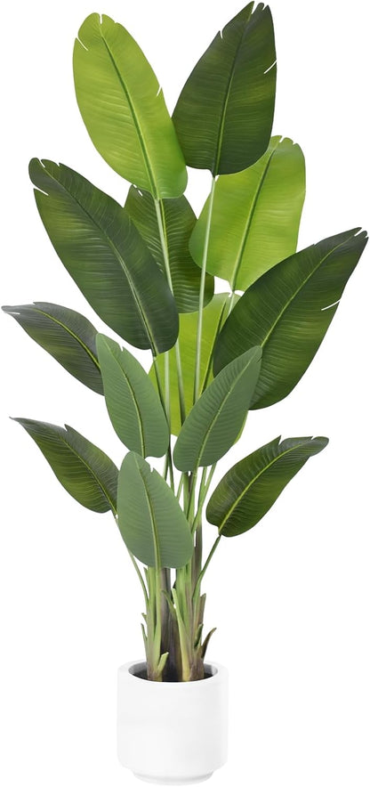 9ft Artificial Phoenix Palm Tree Tall Artificial Palm Trees with 21 Adjustable Leaves,Faux Phoenix Palm Plants for Outside Patio Pool Home Office Living Room Yard (2Pcs, 9ft)