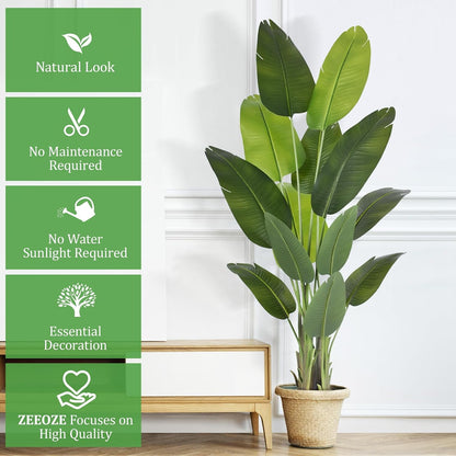 9ft Artificial Phoenix Palm Tree Tall Artificial Palm Trees with 21 Adjustable Leaves,Faux Phoenix Palm Plants for Outside Patio Pool Home Office Living Room Yard (2Pcs, 9ft)